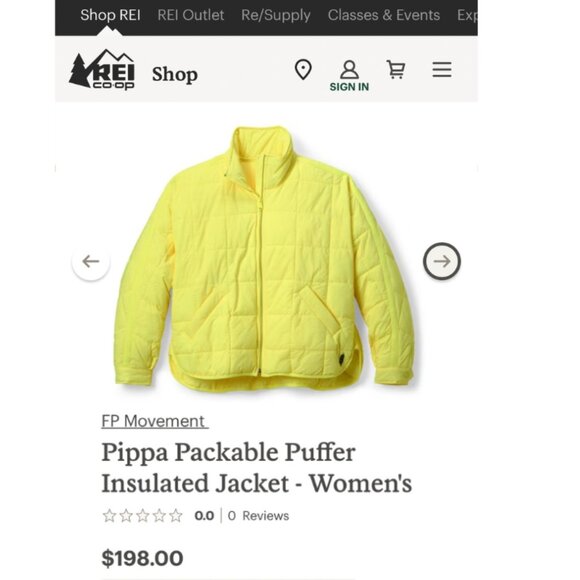 Free People Pippa Packable Puffer Jacket Blinding Lights Yellow - Picture 4 of 12